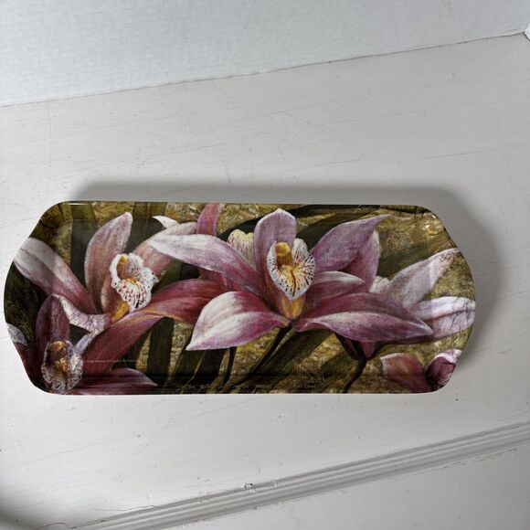 Ashdene For Royal Doulton Melamine Sandwich Tray With Handles Irises - Picture 1 of 3